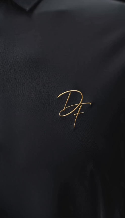 POLO NERA LOGO ORO RICAMATO - PRE ORDINA ORA!